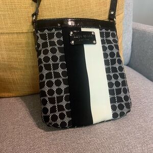 Kate Spade black, and white Noel crossbody